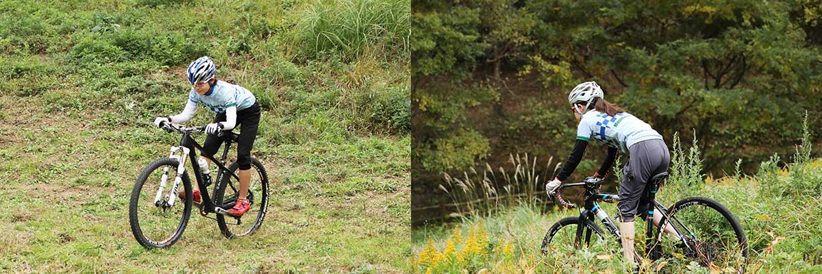 マウンテンバイク（MTB）家族　坂口姉妹