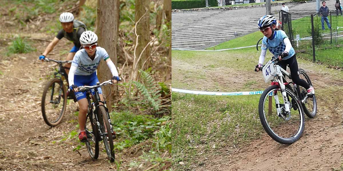 マウンテンバイク（MTB）家族　坂口姉妹